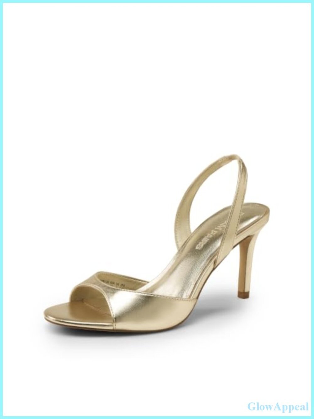 Women's Slingback Kitten Heeled Sandals Faux Leather